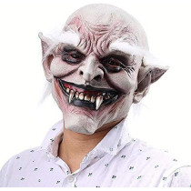 Brain Giggles Halloween Scary Mask, Durable, Adjustable Full Face Costume Mask For Men And Women, Old Vampire Mask
