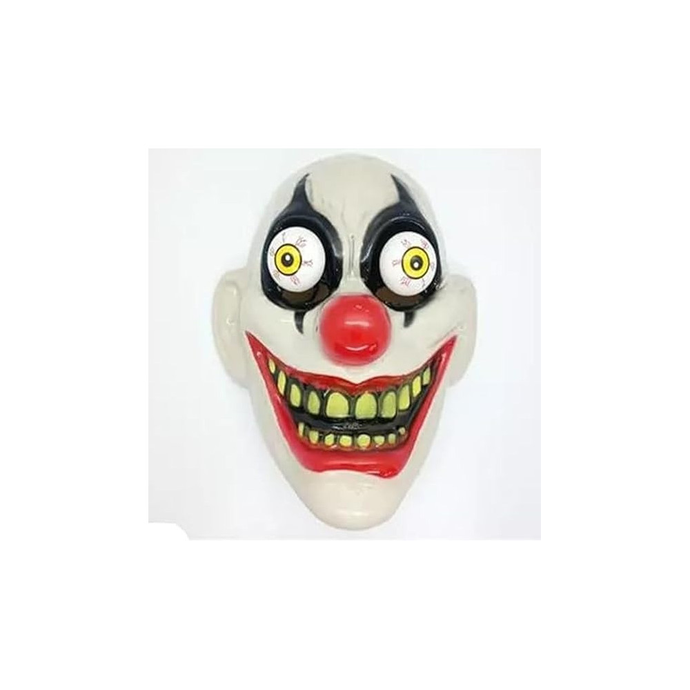 Brain Giggles Halloween Scary Mask, Durable, Adjustable Full Face Costume Mask For Men And Women, Scary Clown Mask