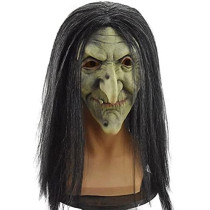 Brain Giggles Halloween Scary Mask, Durable, Adjustable Full Face Costume Mask For Men And Women, Scary Witch Mask