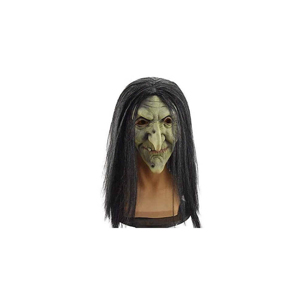 Brain Giggles Halloween Scary Mask, Durable, Adjustable Full Face Costume Mask For Men And Women, Scary Witch Mask