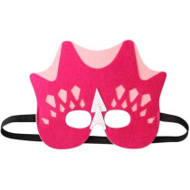 Brain Giggles Dinosaur Felt Masks, Dino Theme Birthday Party Costume Mask For Kids, Pink