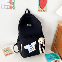 Brain Giggles Middle Student School Bags For Girls Teenager Sweet Cute Bear Oxford Backpack, Black