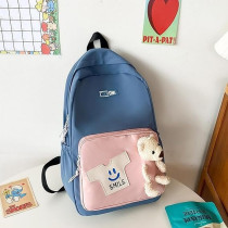 Brain Giggles Middle Student School Bags For Girls Teenager Sweet Cute Bear Oxford Backpack, Blue