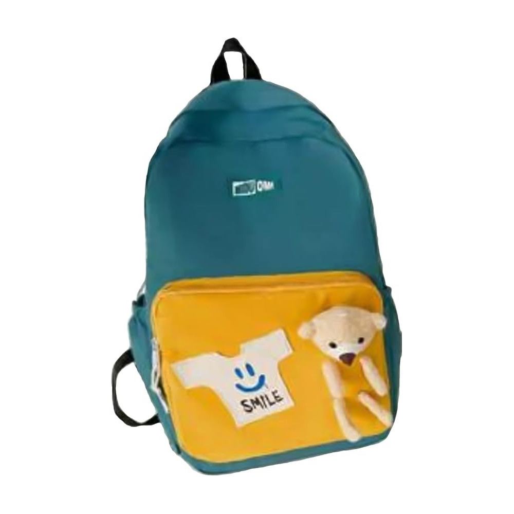 Brain Giggles Middle Student School Bags For Girls Teenager Sweet Cute Bear Oxford Backpack, Green