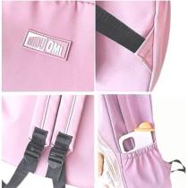 Brain Giggles Middle Student School Bags For Girls Teenager Sweet Cute Bear Oxford Backpack, Pink