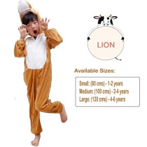 Brain Giggles Lion Costume For Kids (1-2 Years), Small Size, Brown/White