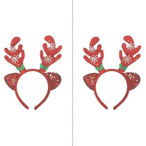 Brain Giggles Christmas Reindeer Antler Headband For Girls Kid Christmas Holiday Season Party Events, Green