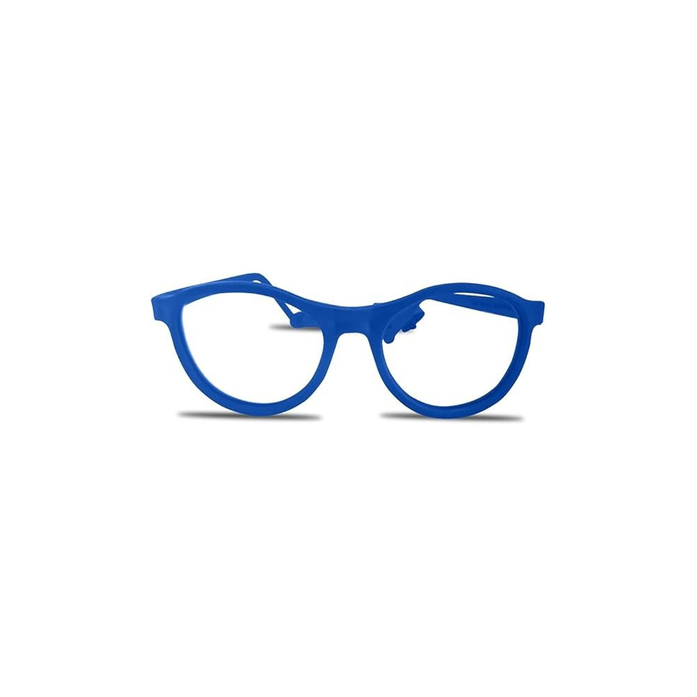 Kids Eyeglasses With Adjustable Strap And Hard Case, Unbreakable, Durable, Flexible Frames, Cr-02, Blue