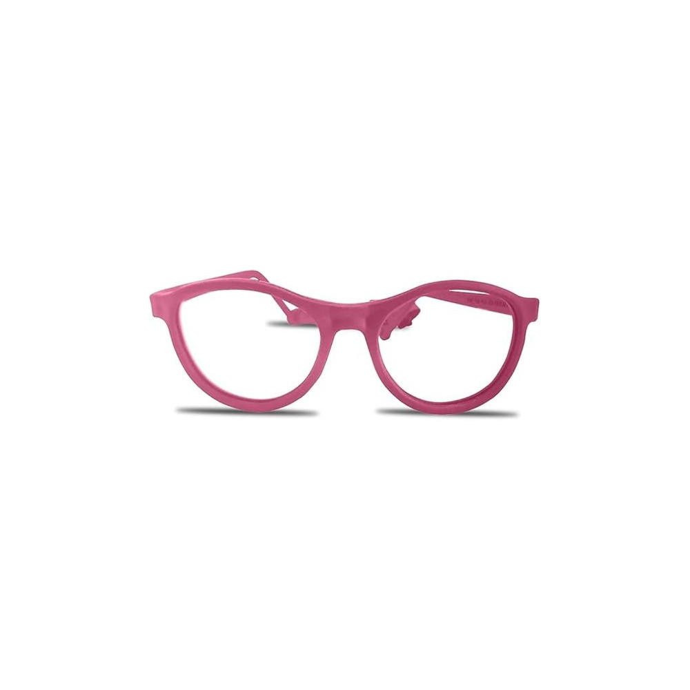 Kids Eyeglasses With Adjustable Strap And Hard Case, Unbreakable, Durable, Flexible Frames, Cr-01, Fushia