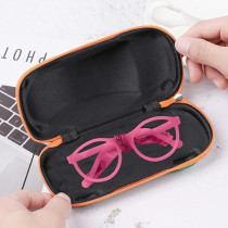 Kids Eyeglasses With Adjustable Strap And Hard Case, Unbreakable, Durable, Flexible Frames, Cr-01, Fushia