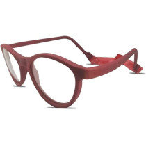 Kids Eyeglasses With Adjustable Strap And Hard Case, Unbreakable, Durable, Flexible Frames, Cr-01, Red