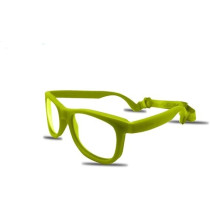 Kids Eyeglasses With Adjustable Strap And Hard Case, Unbreakable, Durable, Flexible Frames, Cr-01, Yellow