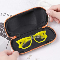 Kids Eyeglasses With Adjustable Strap And Hard Case, Unbreakable, Durable, Flexible Frames, Cr-01, Yellow