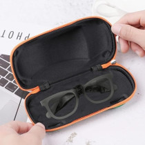 Kids Eyeglasses With Adjustable Strap And Hard Case, Unbreakable, Durable, Flexible Frames, Cr-04, Black