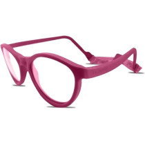 Kids Eyeglasses With Adjustable Strap And Hard Case, Unbreakable, Durable, Flexible Frames, Cr-04, Fushia