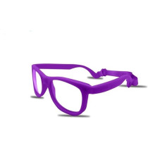Kids Eyeglasses With Adjustable Strap And Hard Case, Unbreakable, Durable, Flexible Frames, Cr-04, Lilac