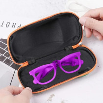 Kids Eyeglasses With Adjustable Strap And Hard Case, Unbreakable, Durable, Flexible Frames, Cr-04, Lilac