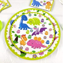 Brain Giggles Dinosaur Birthday Party Supplies Tableware Set For 16