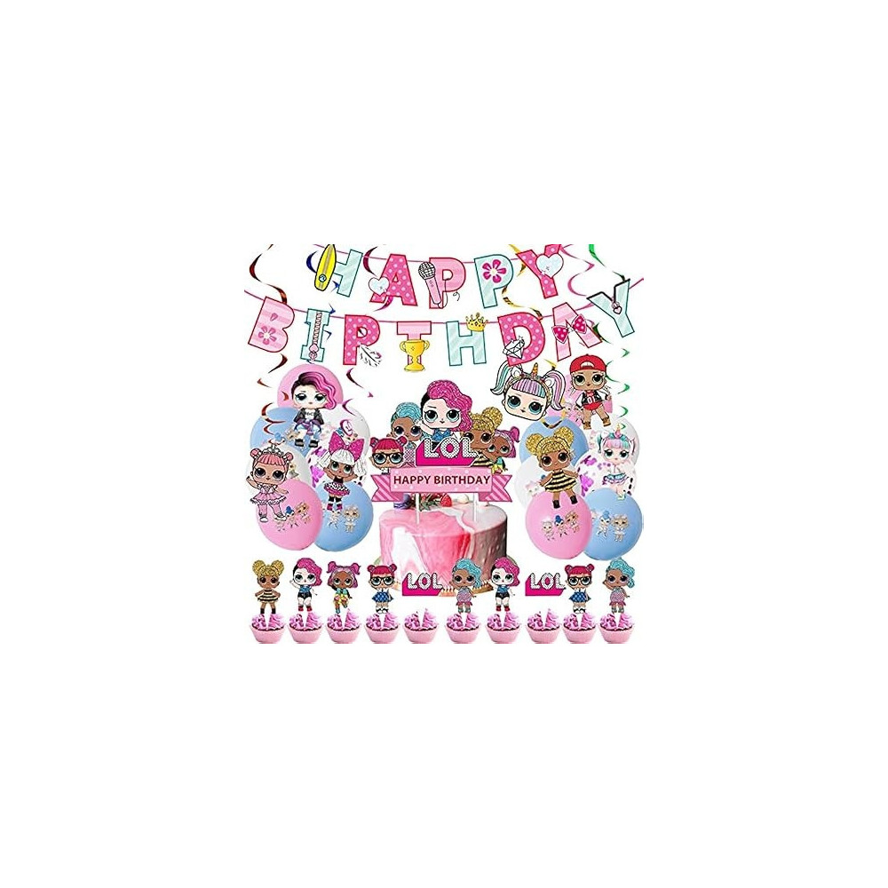 Brain Giggles LOL Theme Birthday Party Supplies Birthday Decoration Set