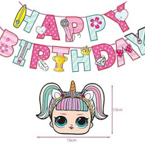 Brain Giggles LOL Theme Birthday Party Supplies Birthday Decoration Set