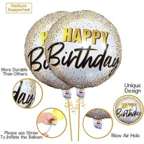 Brain Giggles Printed Balloons Birthday Decoration, 7 Pieces, Gold