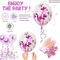 Brain Giggles Printed Balloons Birthday Decoration, 7 Pieces, Pink