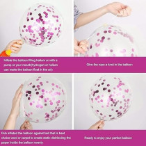 Brain Giggles Printed Balloons Birthday Decoration, 7 Pieces, Pink