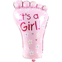 Brain Giggles 1 Piece Baby Foot Baby Shower Decorations, Pink
