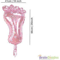 Brain Giggles 1 Piece Baby Foot Baby Shower Decorations, Pink