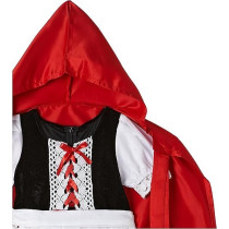 Jade Riding Hood Costume For Girls, White And Red, Medium