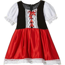 Jade Riding Hood Costume For Girls, White And Red, Medium