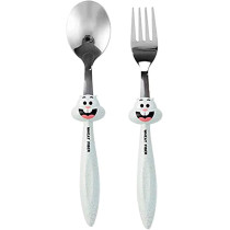 Jade 2 Pieces Bunny Kid’s Stainless Steel Bunny Spoon And Fork Set, Green