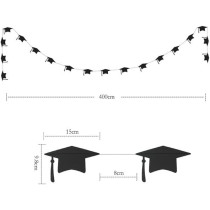 Brain Giggles Graduation Balloons Set Of 42 Pieces, Black And Golden