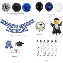 Brain Giggles Graduation Balloons Set Of 37 Pieces, Blue