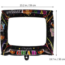 Brain Giggles Graduation Photo Booth Selfie Frame, Black