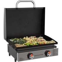 Blackstone 22 Inch Tabletop Griddle With Dual H Burners, Adjustable Hight And Stainless Steel Front Panel
