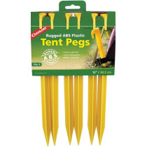 Coghlans 12 Inch Rugged ABS Plastic Tent Pegs Pack Of 6 Pcs