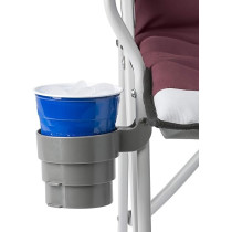 Core Equipment Alloy Steel Folding Padded Hard Arm Chair, Wine