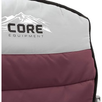 Core Equipment Alloy Steel Folding Padded Hard Arm Chair, Wine