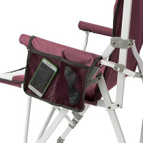 Core Equipment Alloy Steel Folding Padded Hard Arm Chair, Wine