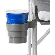 Core Equipment Alloy Steel Folding Padded Hard Arm Chair, Grey