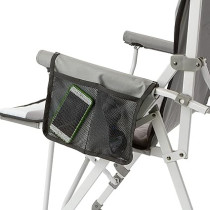 Core Equipment Alloy Steel Folding Padded Hard Arm Chair, Grey