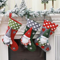 Brain Giggles Christmas Stocking With Cute Swedish Santa Design Ornaments For Christmas Decoration, Green