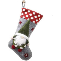 Brain Giggles Christmas Stocking For Holiday Home Decoration Gift Socks Ornament Bags, Grey