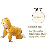 Brain Giggles Monkey Costume For Kids 1-2 Years, Small