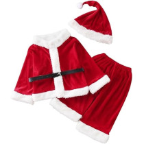 Brain Giggles Kids Santa Claus Costume For Boys With Santa Hat, Large