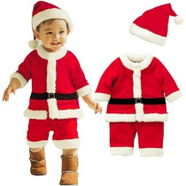 Brain Giggles Kids Santa Claus Costume For Boys With Santa Hat, Extra Large