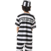 Brain Giggles Striped Zombie Prisoner Costume For Kids, Medium