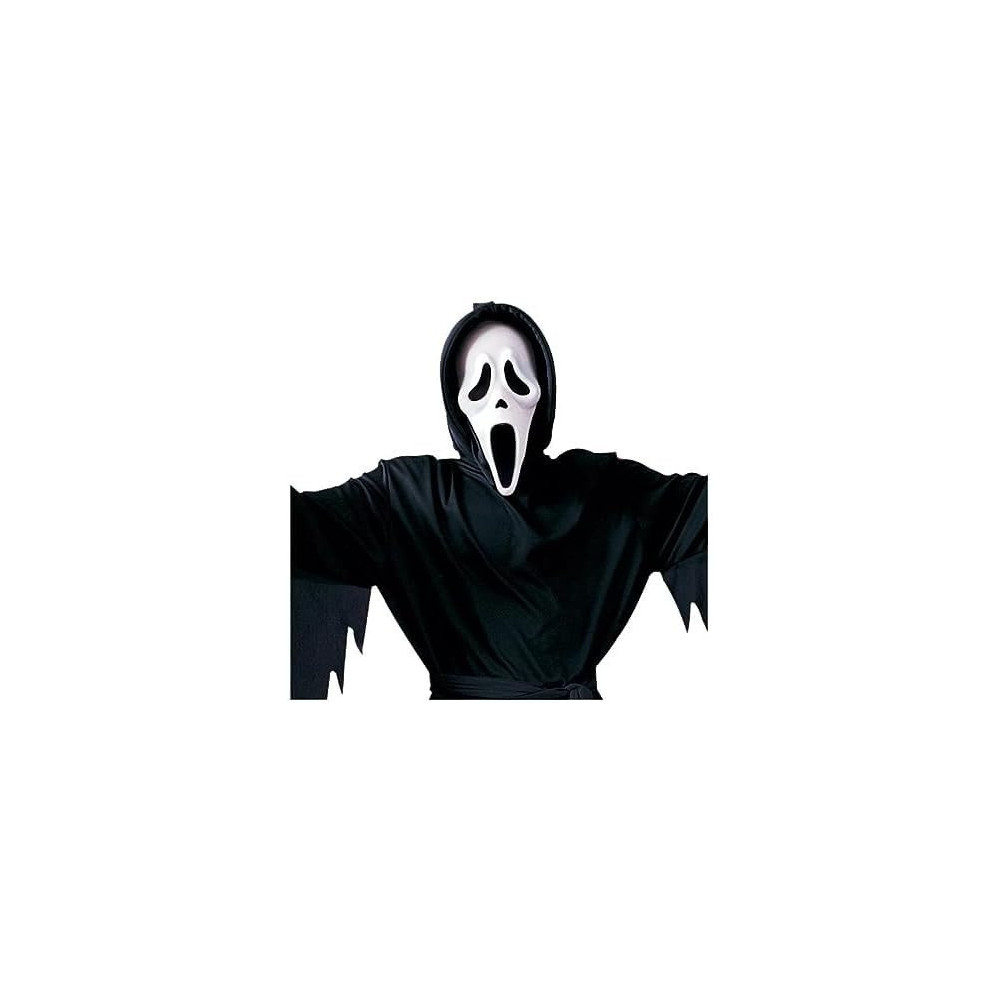Brain Giggles Scream Ghost Face Fancy Dress Costume With Mask For Men And Women, Black, Extra Large