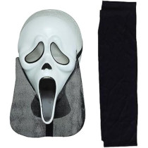 Brain Giggles Scream Ghost Face Fancy Dress Costume With Mask For Men And Women, Black, Extra Large